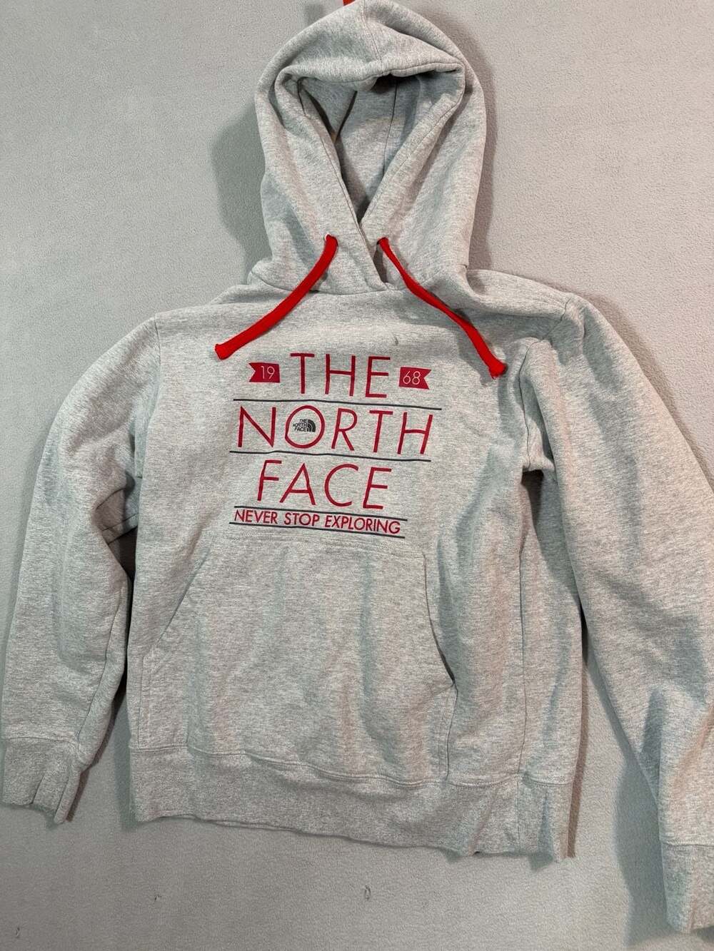 The North Face Never Stop Exploring Gray Pullover Hoodie Mens Medium